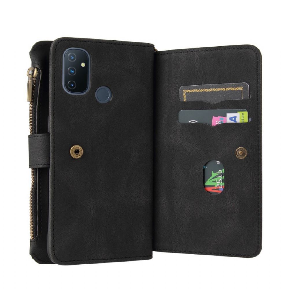 Flip Case Für OnePlus Nord N100 Multifunktions- Und Kartenhalter