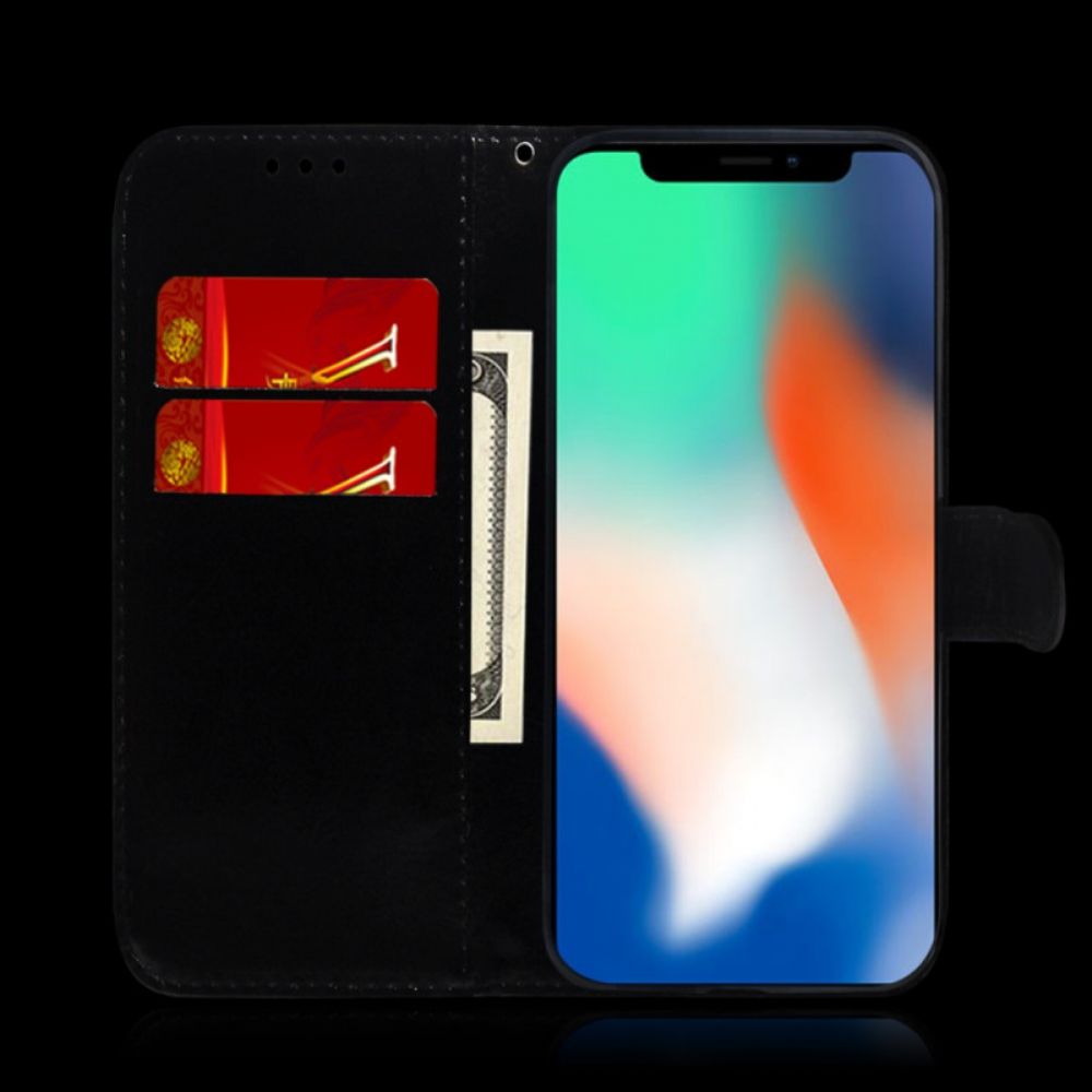 Flip Case Für OnePlus Nord N100 Spiegel Mit Kunstlederbezug