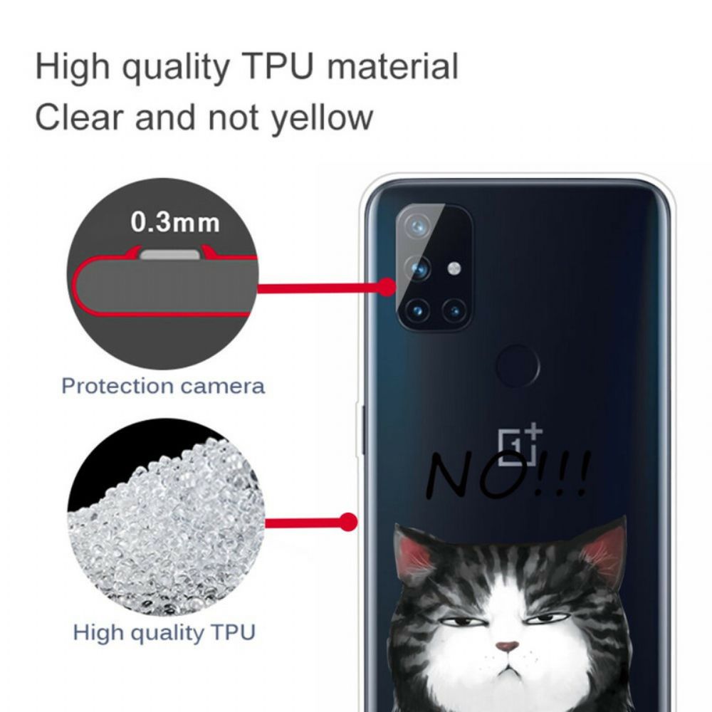 Handyhülle Für OnePlus Nord N100 Die Katze Die Nein Sagt