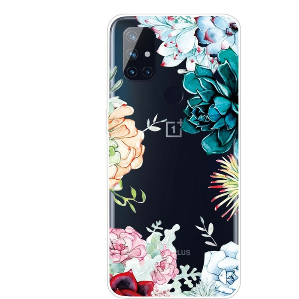 Handyhülle Für OnePlus Nord N100 Nahtlose Aquarellblumen