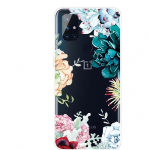 Handyhülle Für OnePlus Nord N100 Nahtlose Aquarellblumen