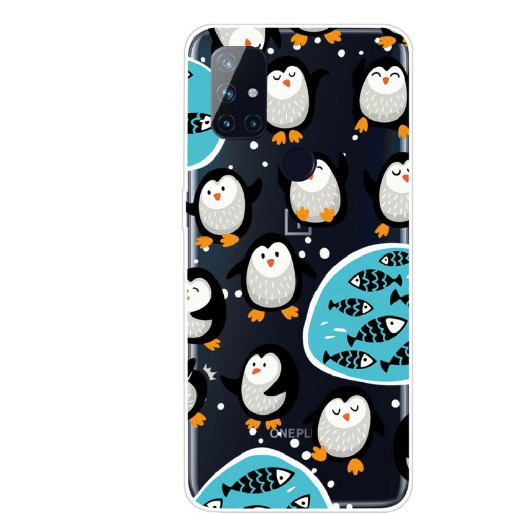 Hülle Für OnePlus Nord N100 Pinguine Und Fische