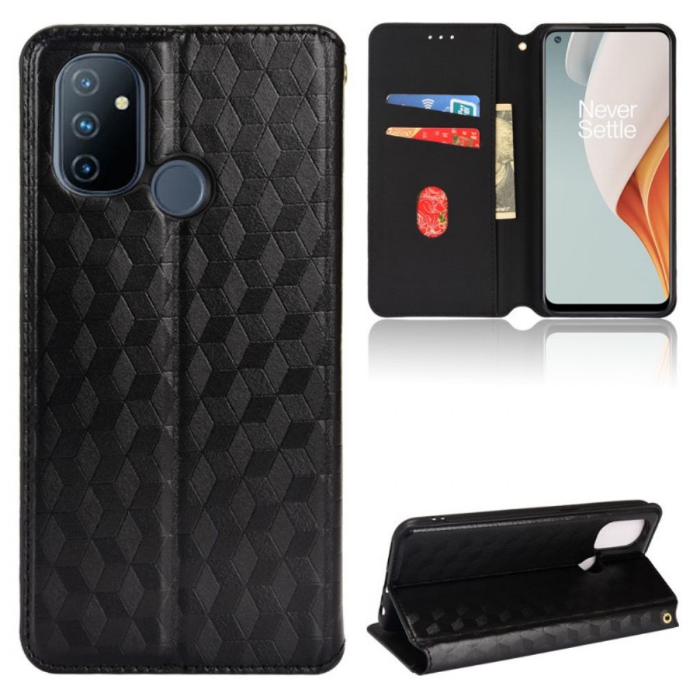 Schutzhülle Für OnePlus Nord N100 Flip Case 3d-diamant-leder-effekt