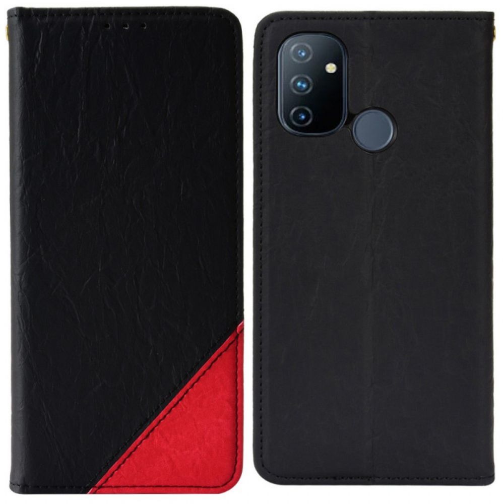 Schutzhülle Für OnePlus Nord N100 Flip Case Farbiges Dreieck