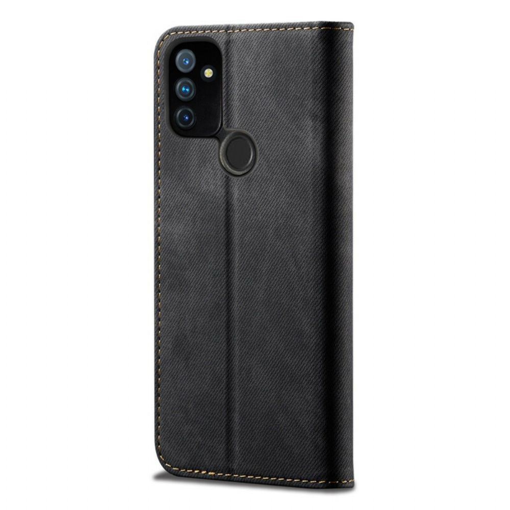 Schutzhülle Für OnePlus Nord N100 Flip Case Jeans-textur Aus Lederimitat