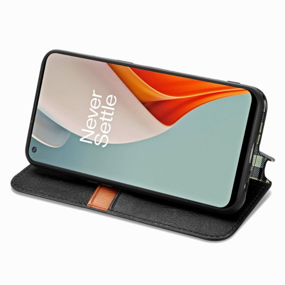 Schutzhülle Für OnePlus Nord N100 Flip Case Rautenstruktur