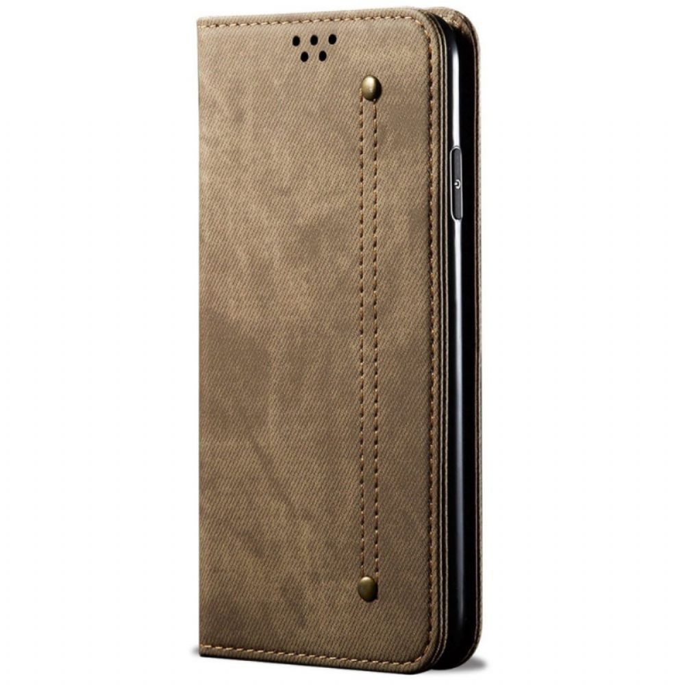 Flip Case Für Xiaomi Redmi Note 13 Pro Plus 5g Jeansstoff