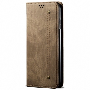 Flip Case Für Xiaomi Redmi Note 13 Pro Plus 5g Jeansstoff