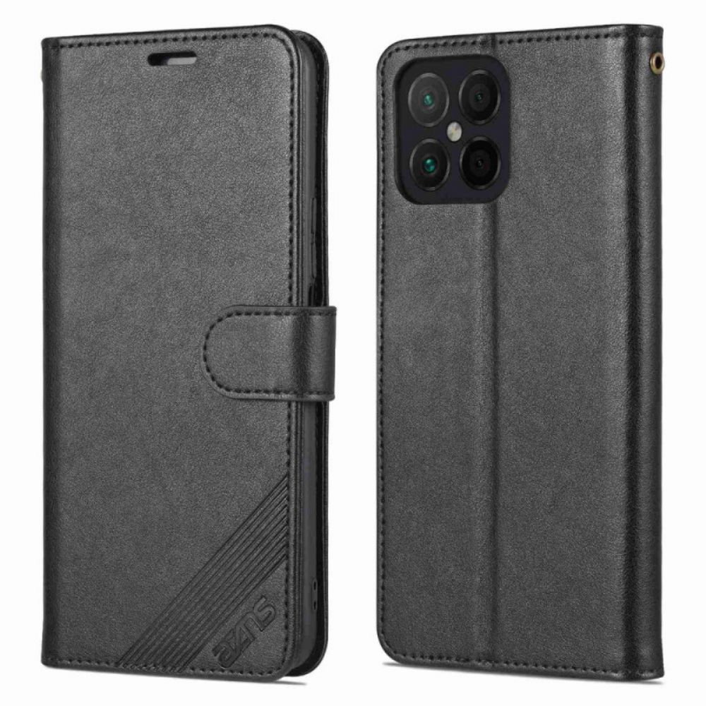 Flip Case Für Honor X8 Azns Ledereffekt