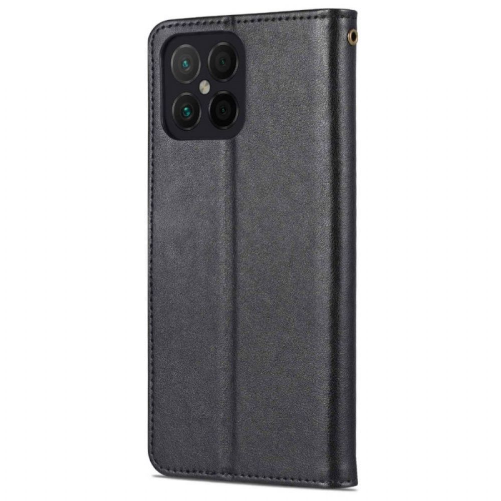 Flip Case Für Honor X8 Azns Ledereffekt