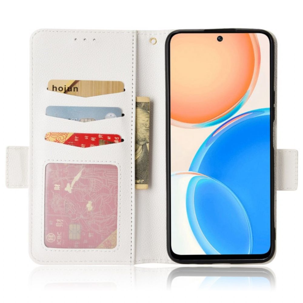 Lederhüllen Für Honor X8 Flip Case Doppelte Neue Farbklappe