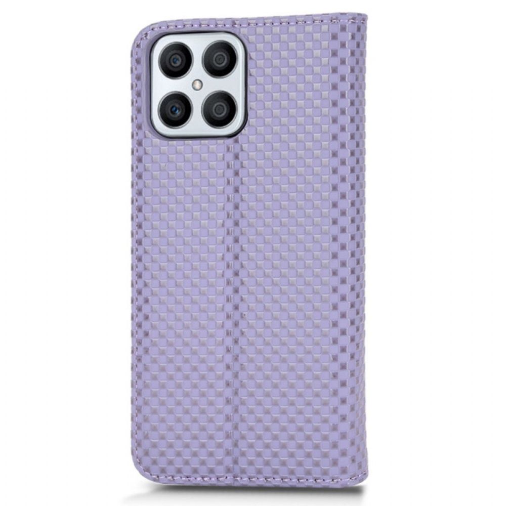 Schutzhülle Für Honor X8 Flip Case Kohlefaser-stil