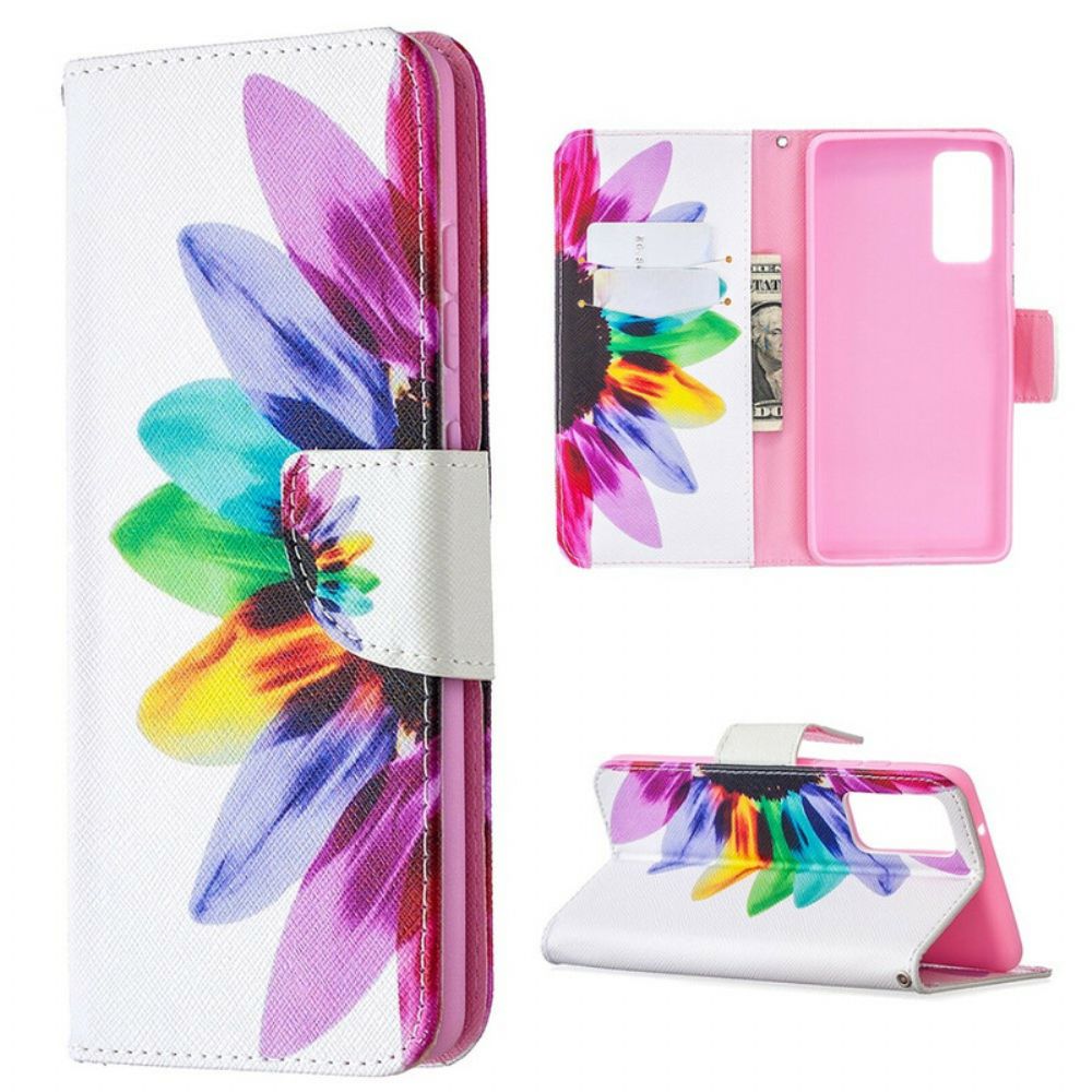 Flip Case Für Samsung Galaxy S20 FE Aquarell Blume