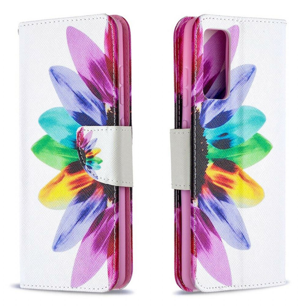 Flip Case Für Samsung Galaxy S20 FE Aquarell Blume