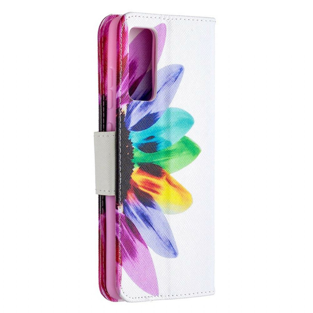 Flip Case Für Samsung Galaxy S20 FE Aquarell Blume