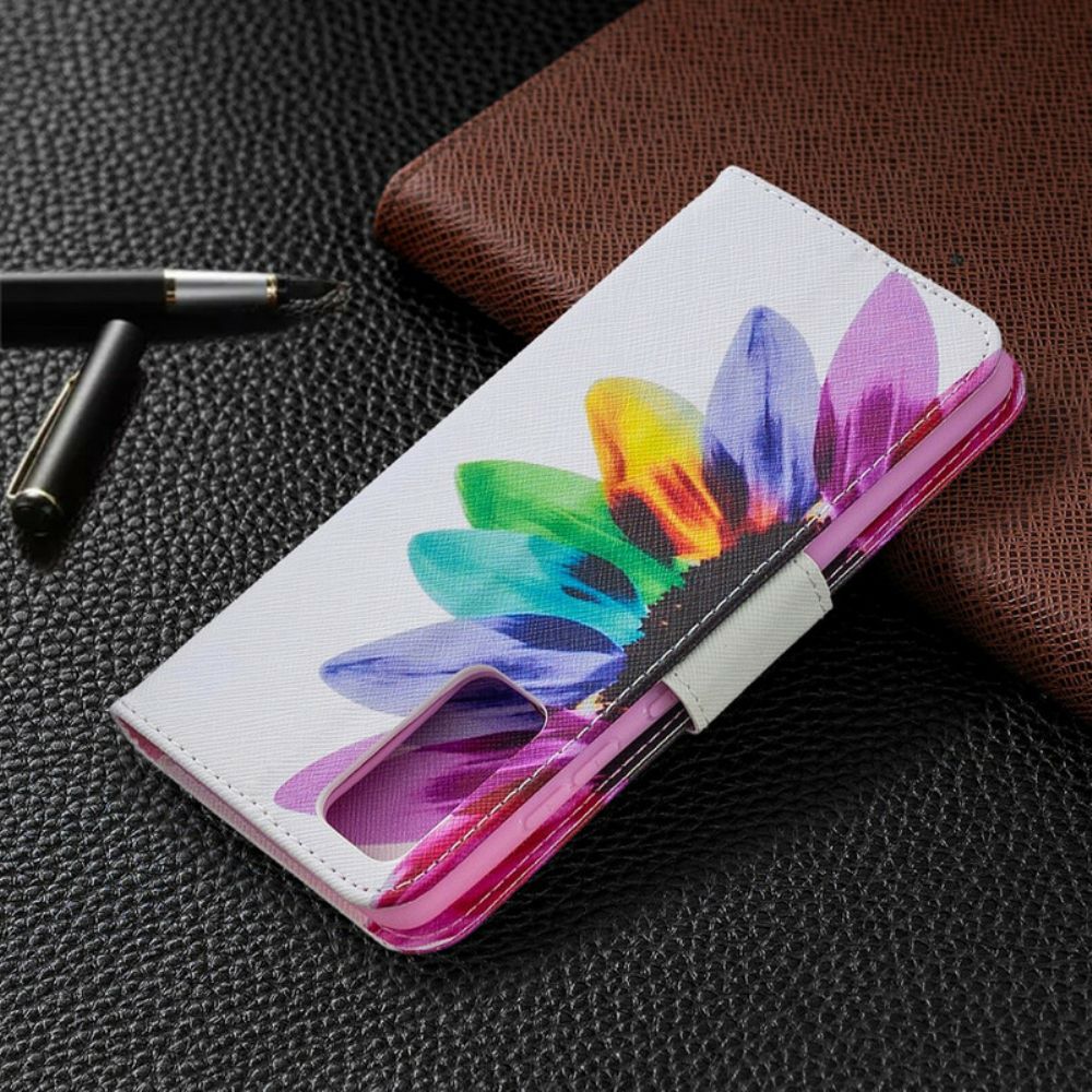 Flip Case Für Samsung Galaxy S20 FE Aquarell Blume