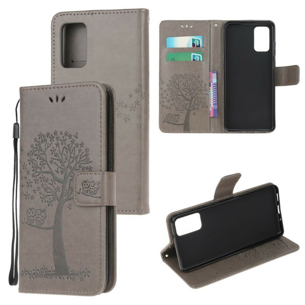 Flip Case Für Samsung Galaxy S20 FE Mit Kordel Baum Und Riemcheneulen