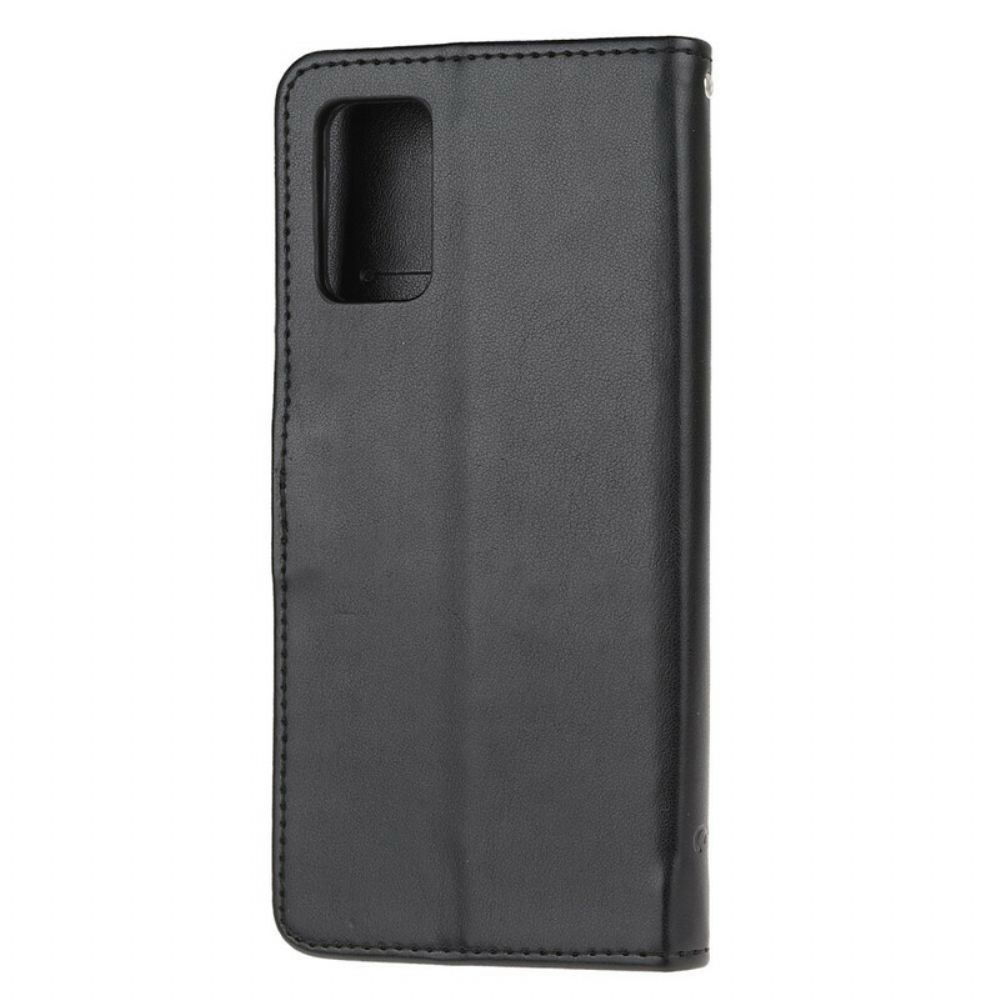 Flip Case Für Samsung Galaxy S20 FE Mit Kordel Tanga Schmetterlinge Und Blumen