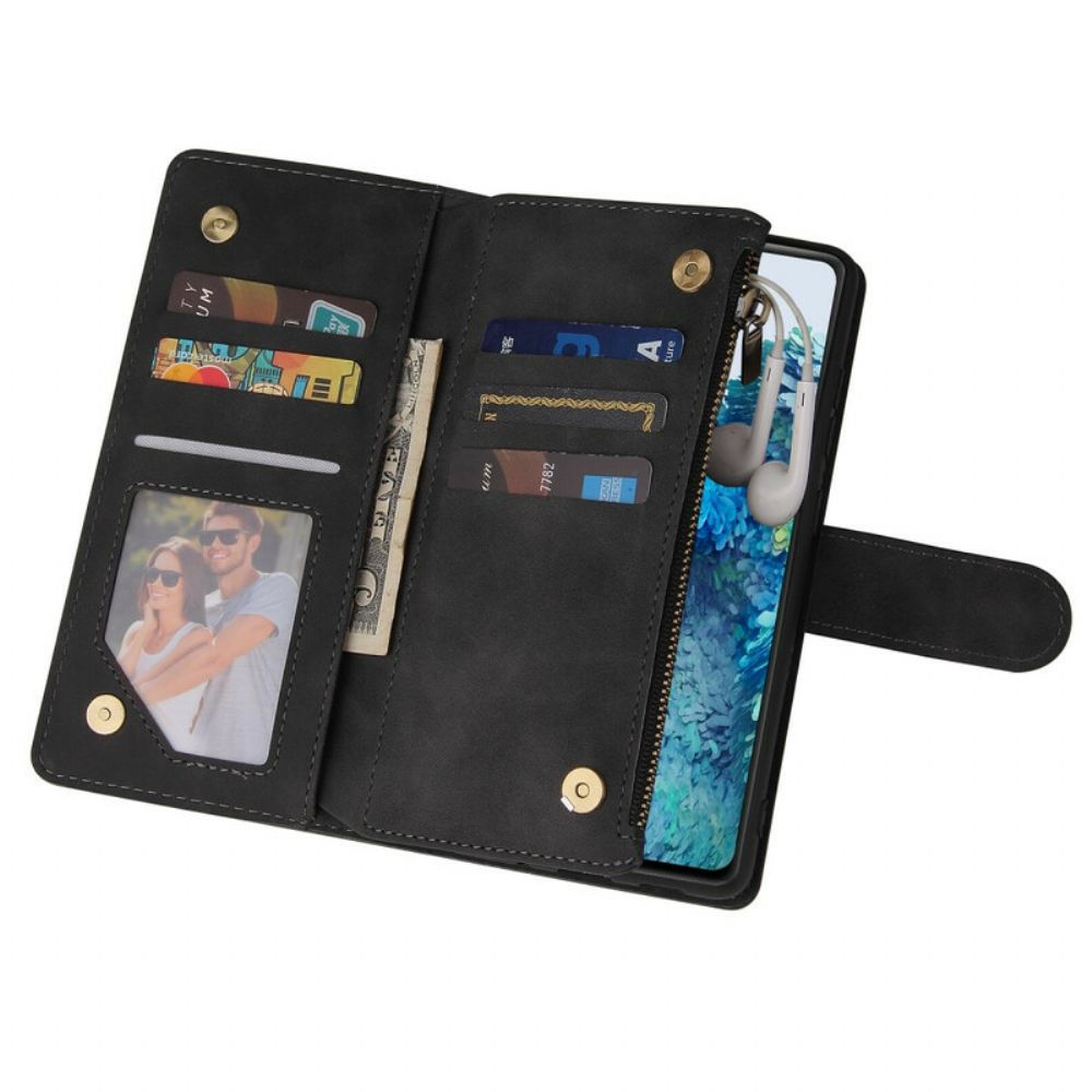 Flip Case Für Samsung Galaxy S20 FE Multi-karten-lederstil Mit Lanyard