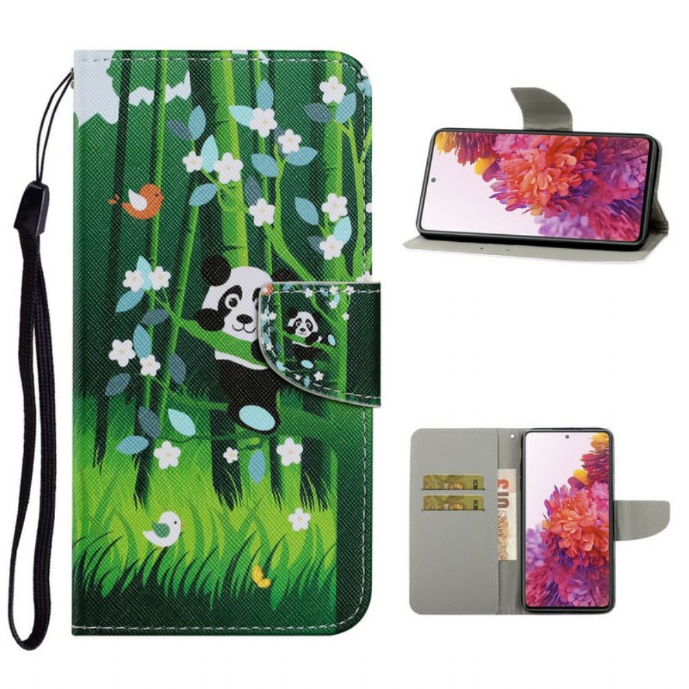 Flip Case Für Samsung Galaxy S20 FE Panda-spaziergang