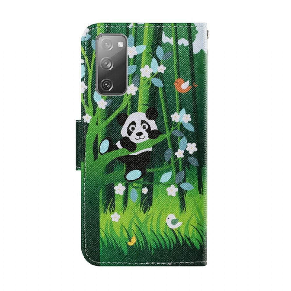 Flip Case Für Samsung Galaxy S20 FE Panda-spaziergang