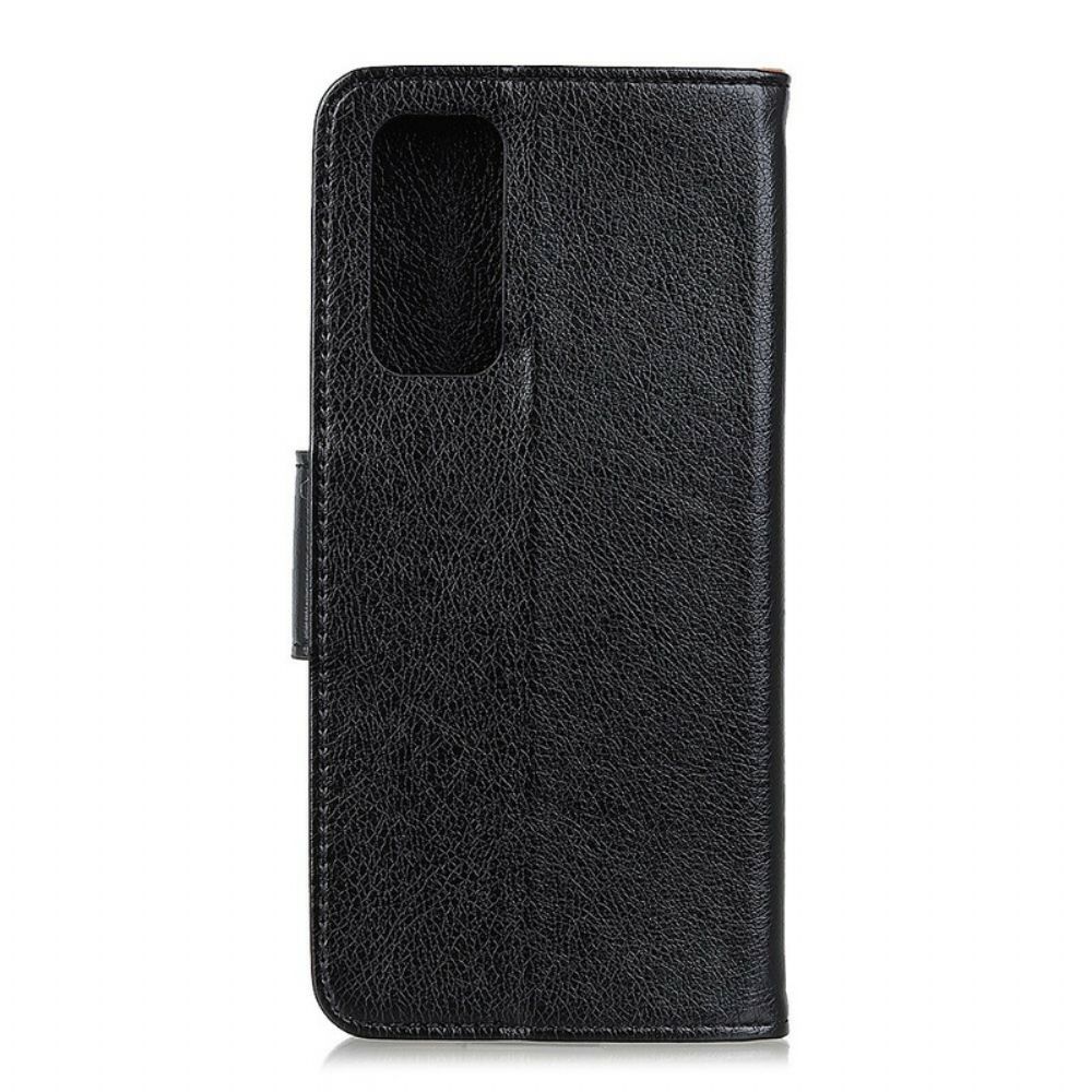 Flip Case Für Samsung Galaxy S20 FE Spaltnappaleder