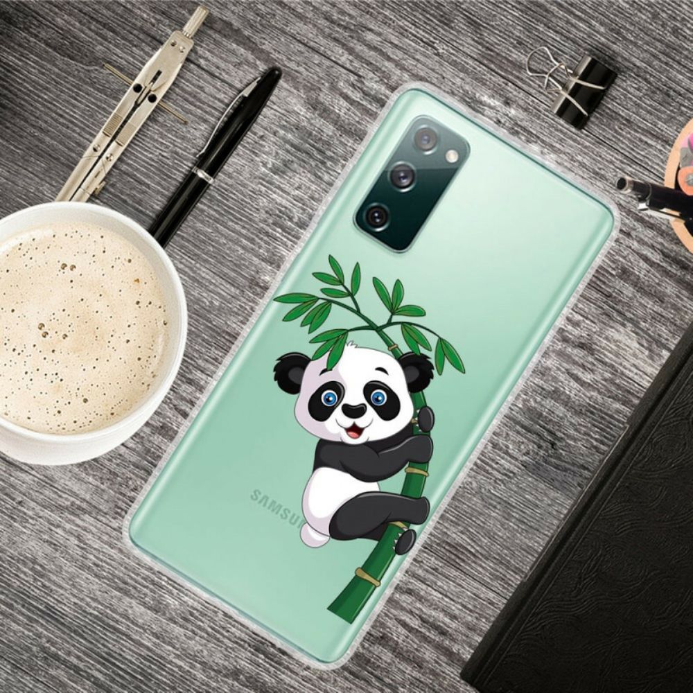 Handyhülle Für Samsung Galaxy S20 FE Nahtloser Panda Auf Bambus