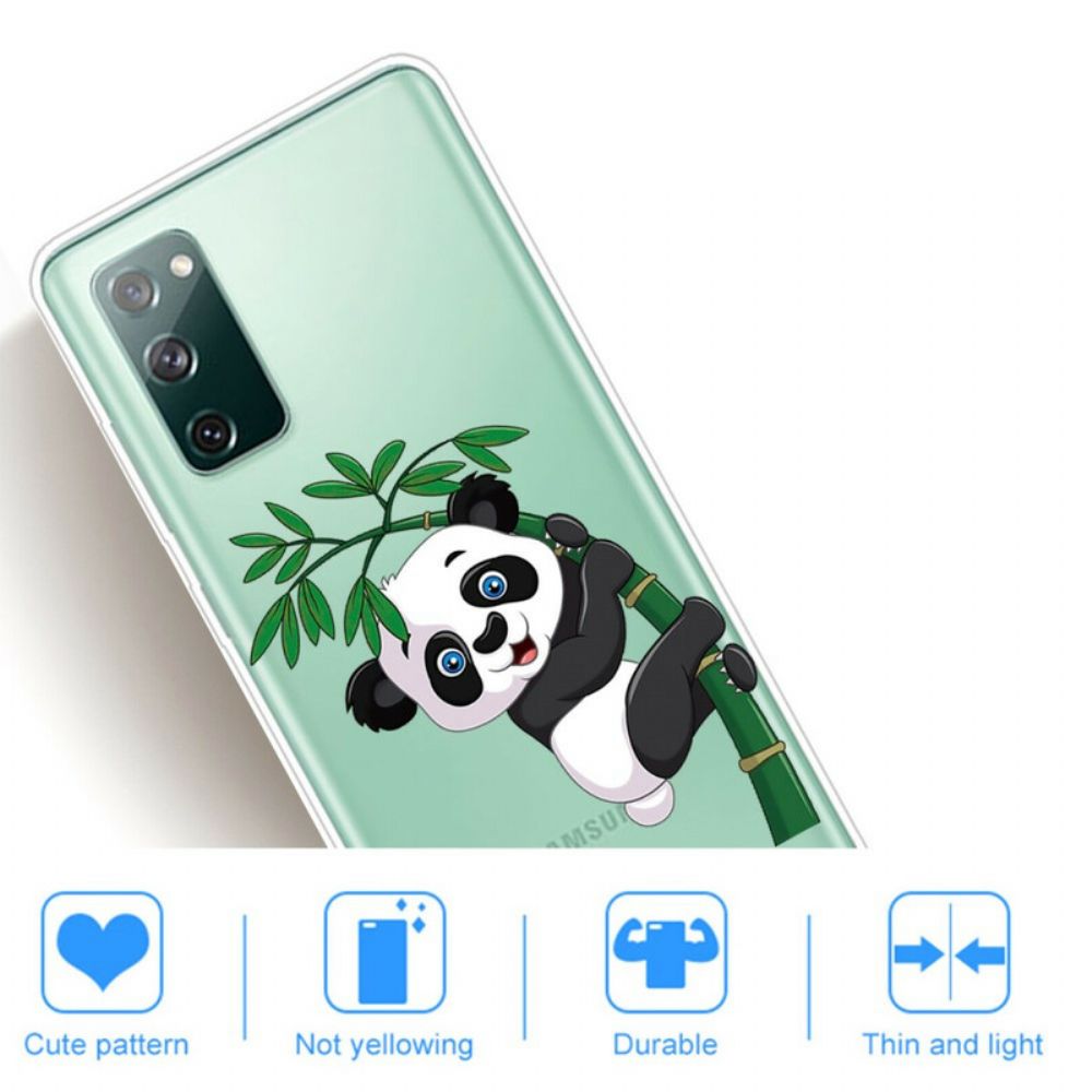 Handyhülle Für Samsung Galaxy S20 FE Nahtloser Panda Auf Bambus