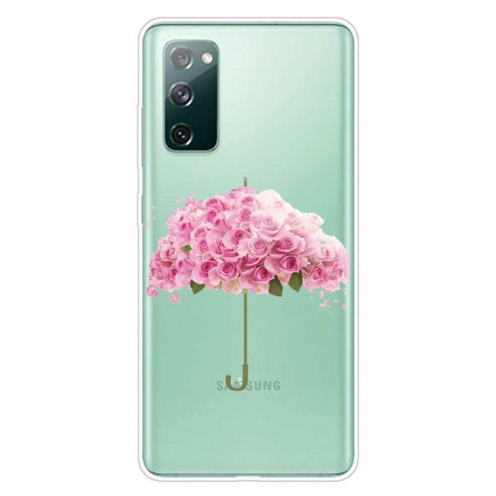 Handyhülle Für Samsung Galaxy S20 FE Rosen Regenschirm