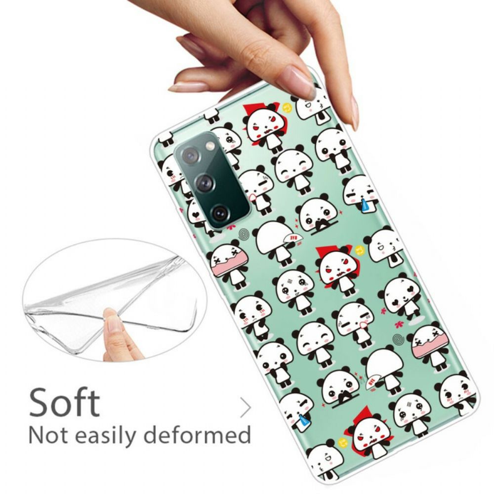 Handyhülle Für Samsung Galaxy S20 FE Transparente Lustige Pandas