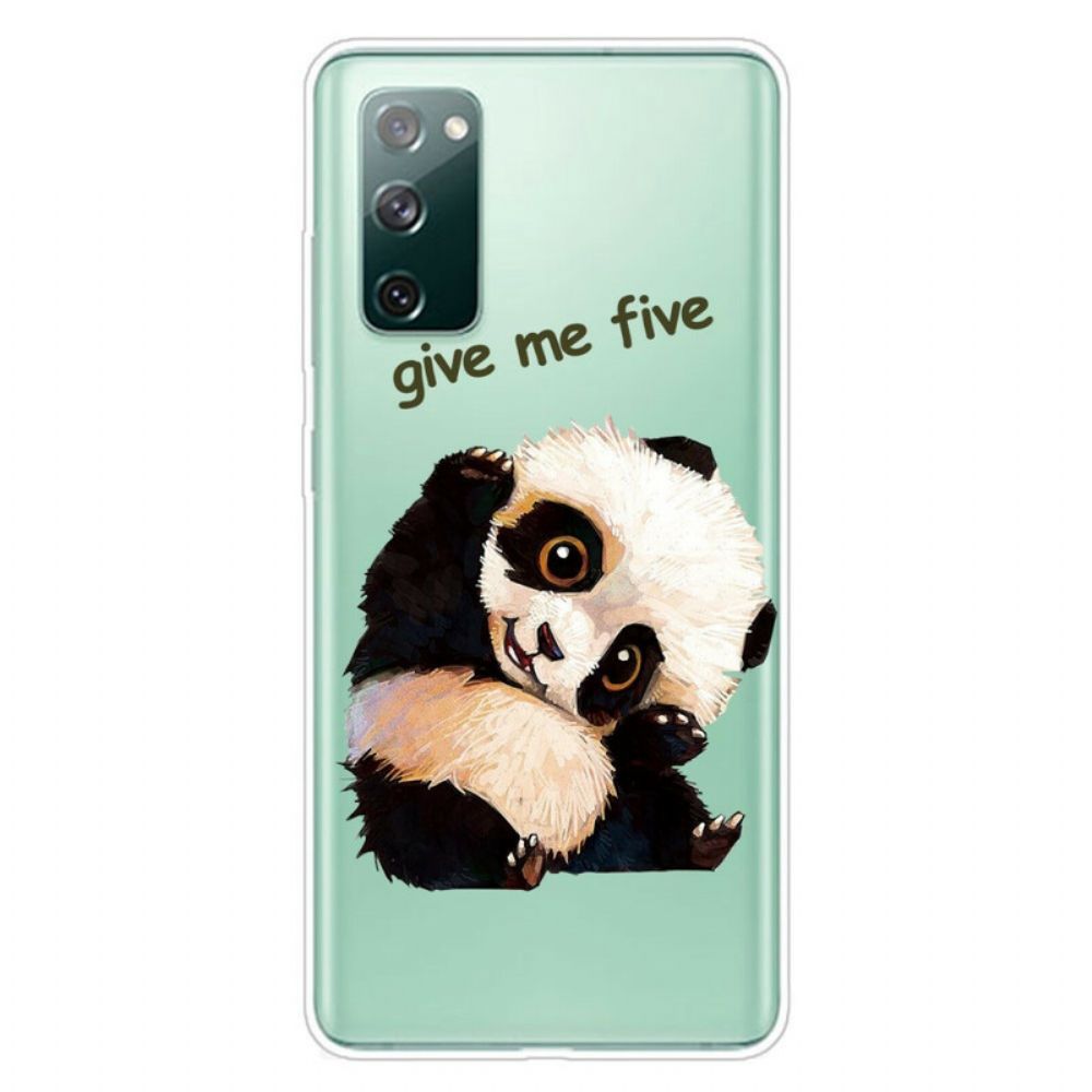 Handyhülle Für Samsung Galaxy S20 FE Transparenter Panda Gib Mir Fünf