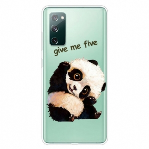 Handyhülle Für Samsung Galaxy S20 FE Transparenter Panda Gib Mir Fünf