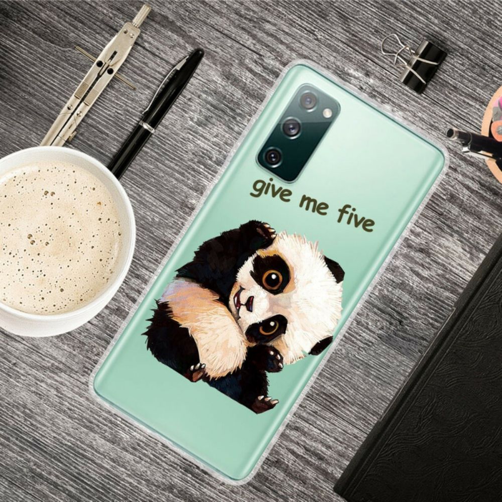 Handyhülle Für Samsung Galaxy S20 FE Transparenter Panda Gib Mir Fünf