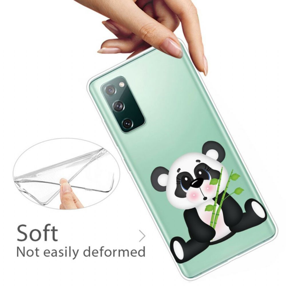 Handyhülle Für Samsung Galaxy S20 FE Transparenter Trauriger Panda