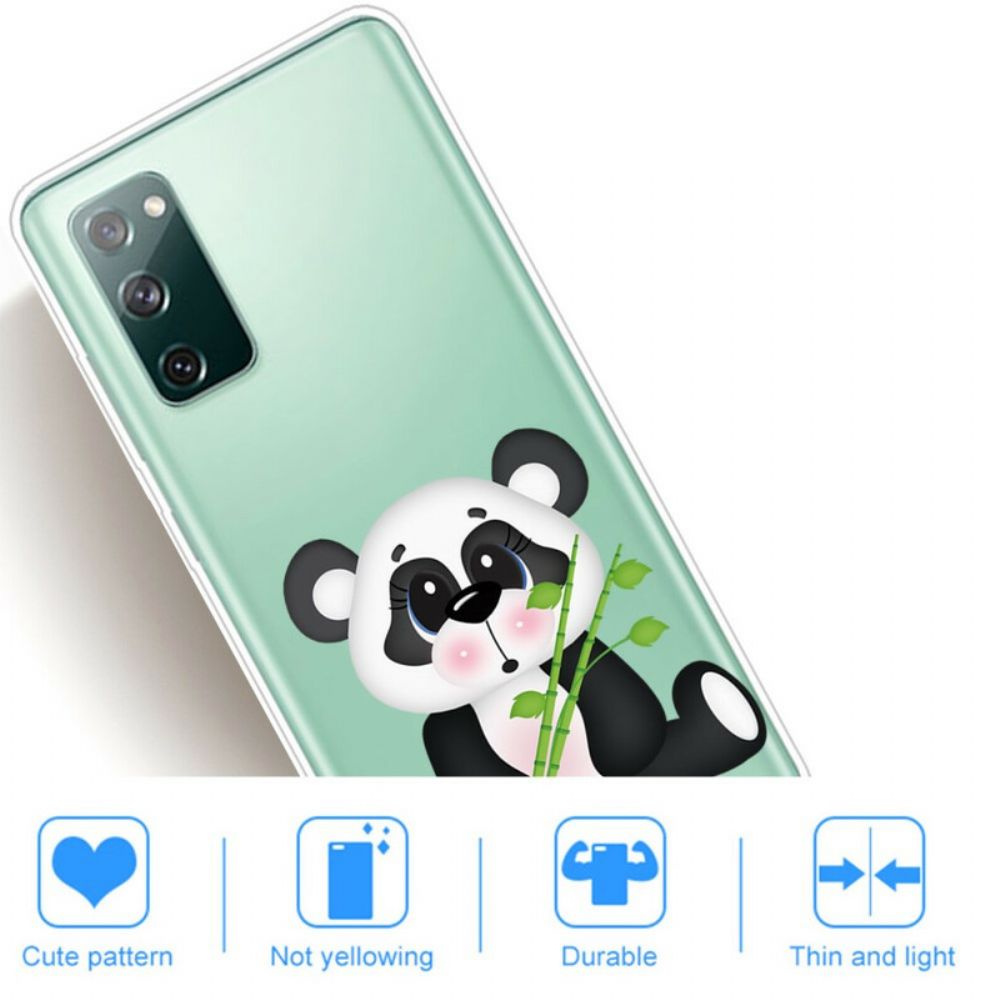 Handyhülle Für Samsung Galaxy S20 FE Transparenter Trauriger Panda