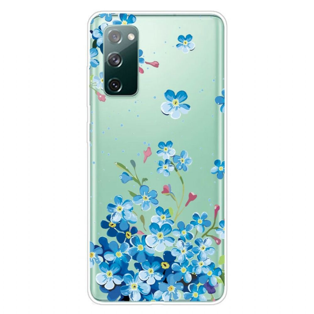 Hülle Für Samsung Galaxy S20 FE Blaue Blumen