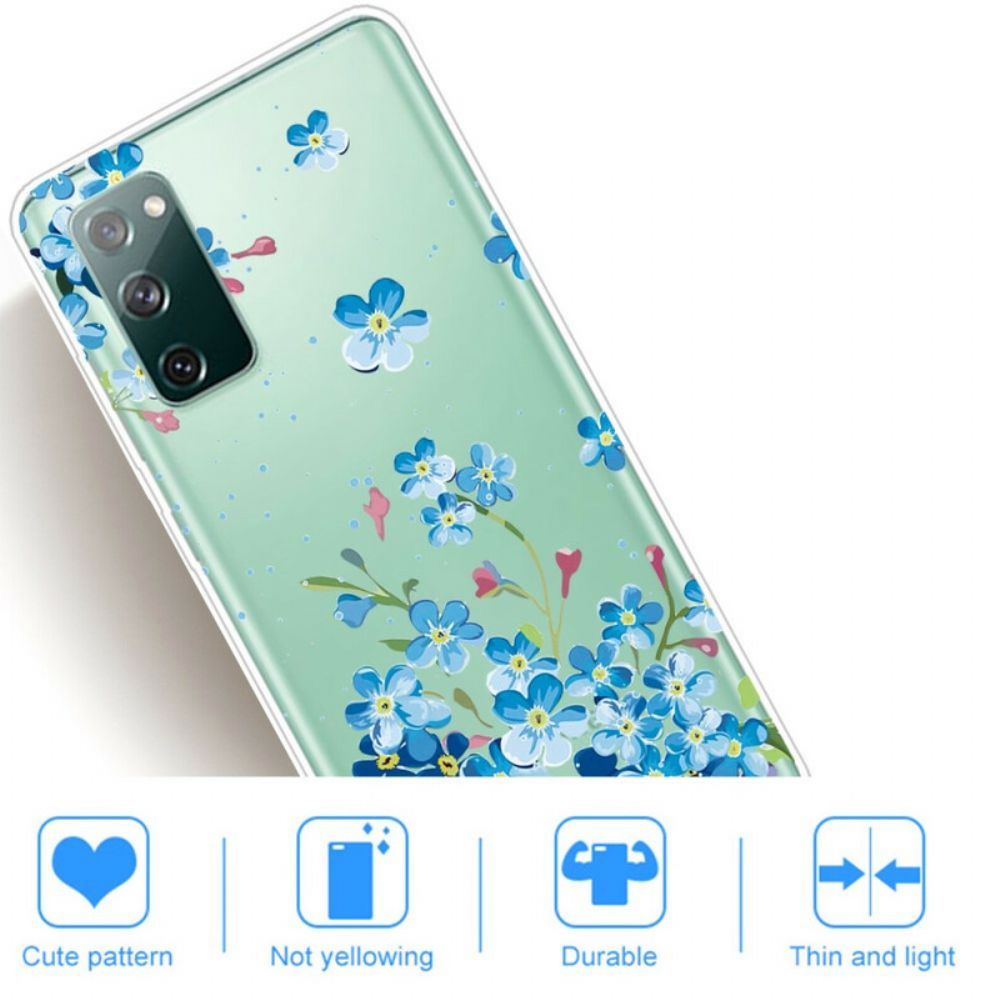 Hülle Für Samsung Galaxy S20 FE Blaue Blumen