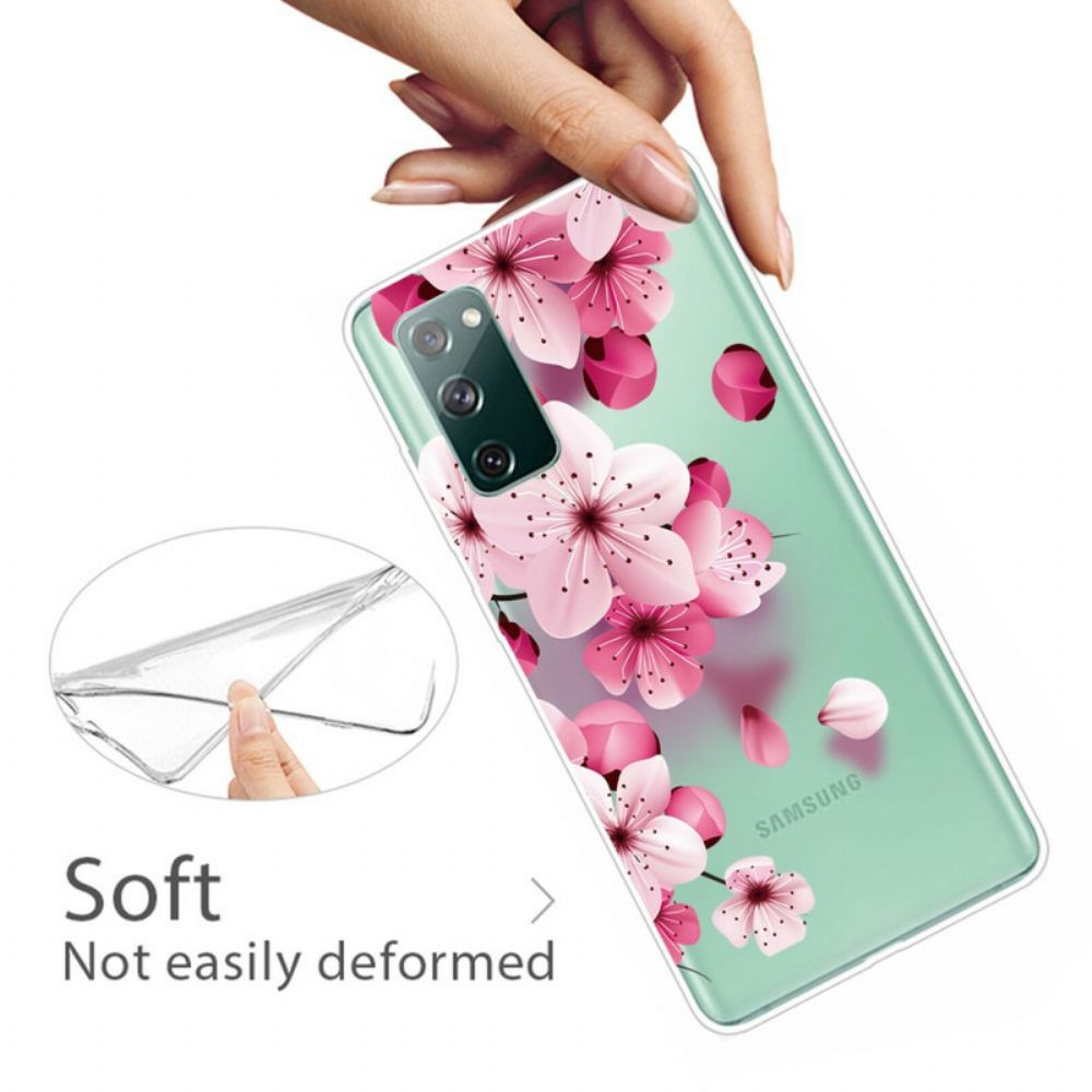 Hülle Für Samsung Galaxy S20 FE Kleine Rosa Blumen