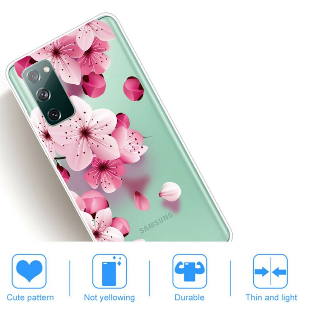 Hülle Für Samsung Galaxy S20 FE Kleine Rosa Blumen