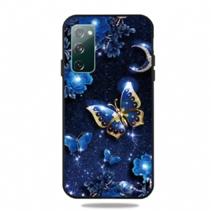 Hülle Für Samsung Galaxy S20 FE Schmetterling Bei Nacht