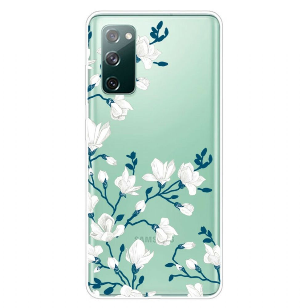 Hülle Für Samsung Galaxy S20 FE Weiße Blumen