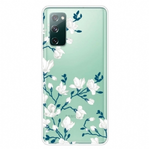 Hülle Für Samsung Galaxy S20 FE Weiße Blumen