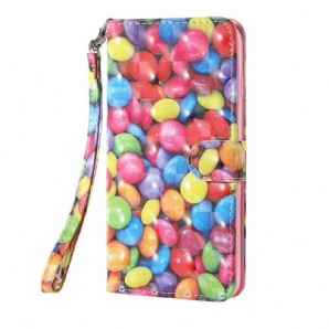 Lederhüllen Für Samsung Galaxy S20 FE Light Spot Candy Mit Lanyard