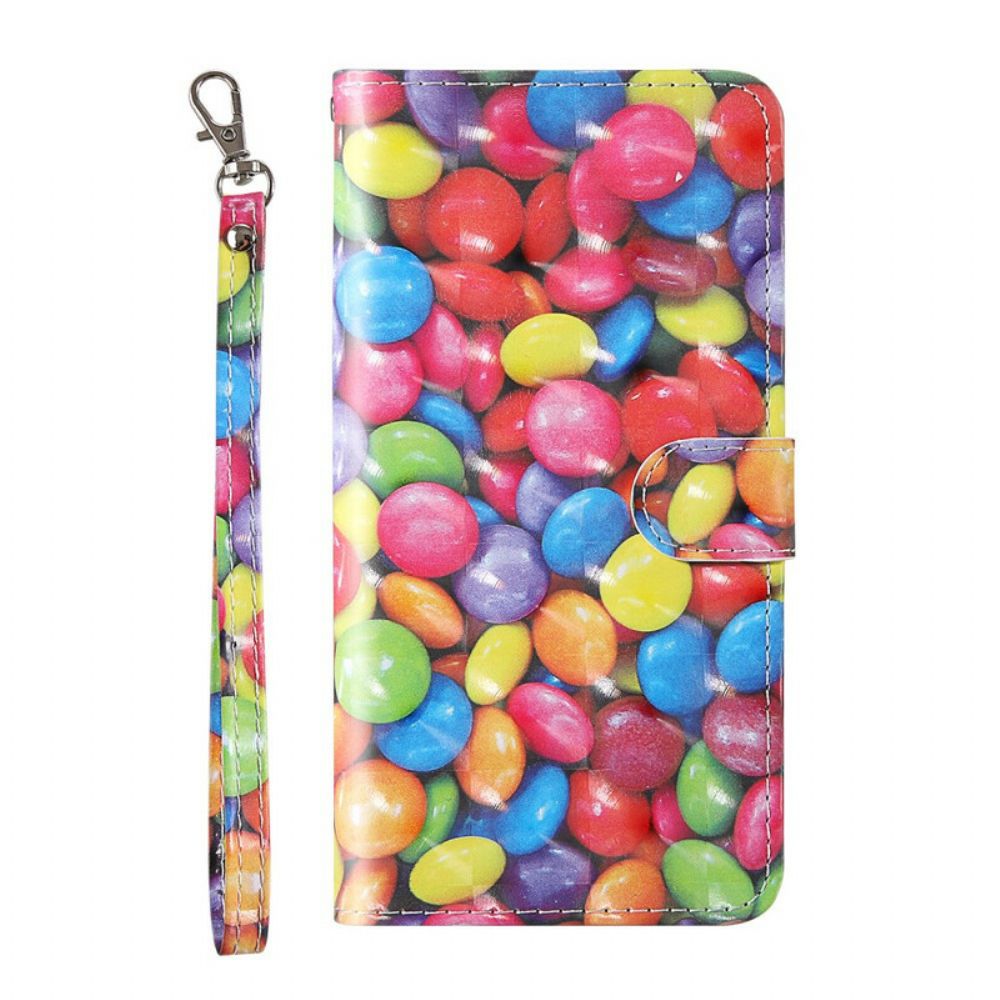 Lederhüllen Für Samsung Galaxy S20 FE Light Spot Candy Mit Lanyard