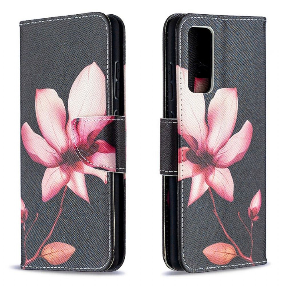 Lederhüllen Für Samsung Galaxy S20 FE Rosa Blume