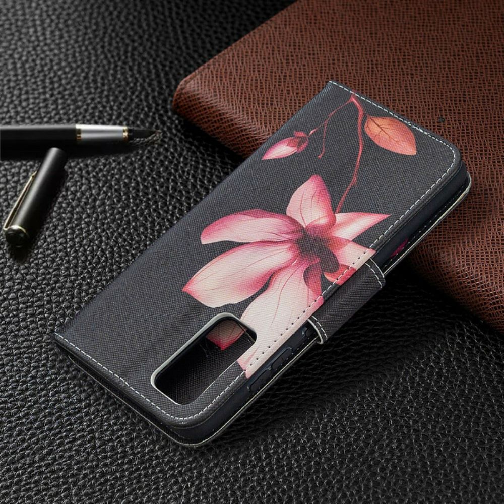 Lederhüllen Für Samsung Galaxy S20 FE Rosa Blume