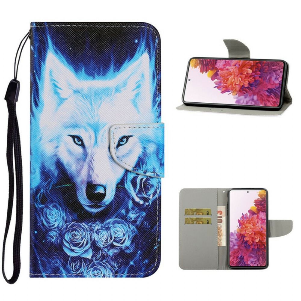 Lederhüllen Für Samsung Galaxy S20 FE Weißer Wolf