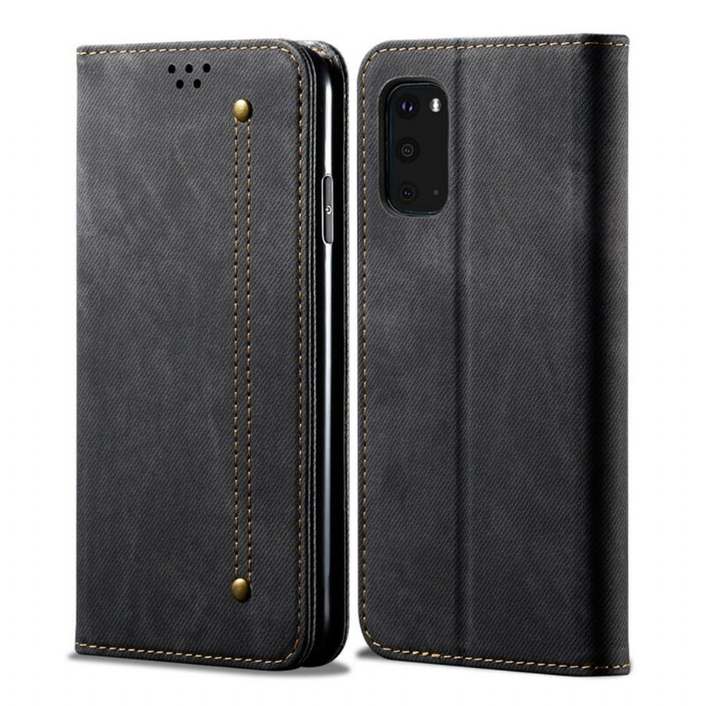 Schutzhülle Für Samsung Galaxy S20 FE Flip Case Jeansstoff