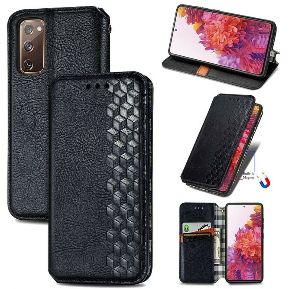 Schutzhülle Für Samsung Galaxy S20 FE Flip Case Kunstleder Mit Rautenstruktur