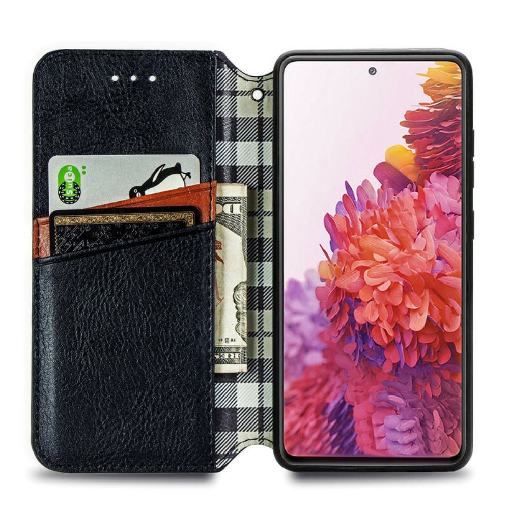 Schutzhülle Für Samsung Galaxy S20 FE Flip Case Kunstleder Mit Rautenstruktur